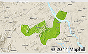 Physical 3D Map of Heshan, shaded relief outside