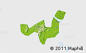 Physical 3D Map of Heshan, single color outside