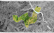 Satellite 3D Map of Heshan, desaturated