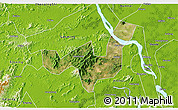 Satellite 3D Map of Heshan, physical outside