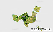 Satellite 3D Map of Heshan, single color outside