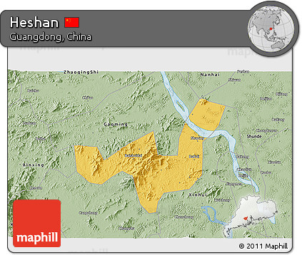 Savanna Style 3D Map of Heshan