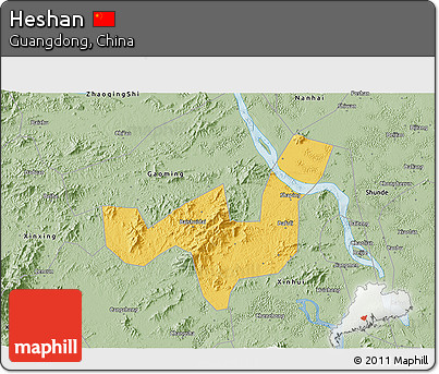 Savanna Style 3D Map of Heshan