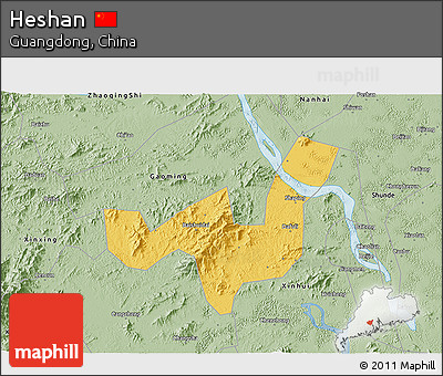 Savanna Style 3D Map of Heshan