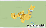 Savanna Style 3D Map of Heshan, single color outside