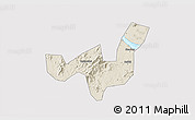 Shaded Relief 3D Map of Heshan, cropped outside