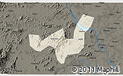 Shaded Relief 3D Map of Heshan, darken