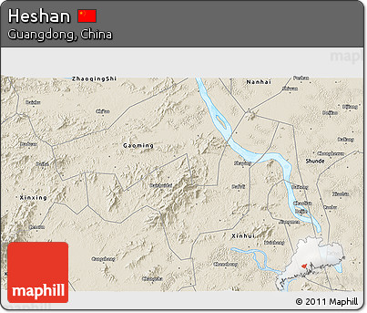 Shaded Relief 3D Map of Heshan