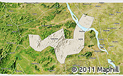 Shaded Relief 3D Map of Heshan, satellite outside