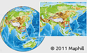 Physical Location Map of Heshan, within the entire country