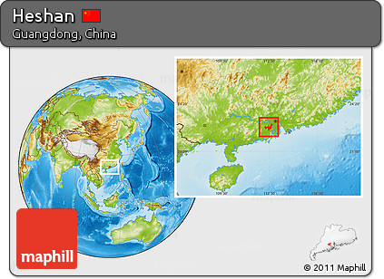 Physical Location Map of Heshan