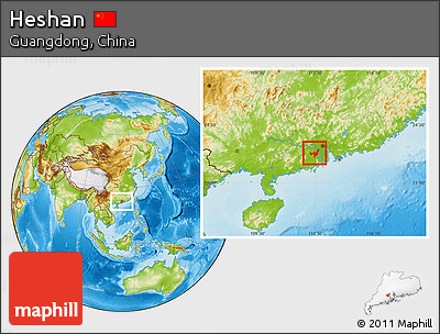 Physical Location Map of Heshan