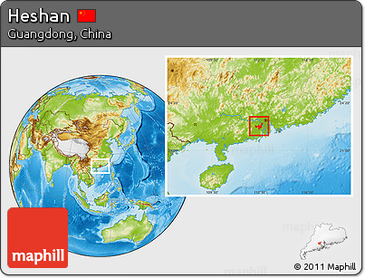 Physical Location Map of Heshan