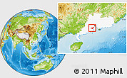Physical Location Map of Heshan, highlighted parent region