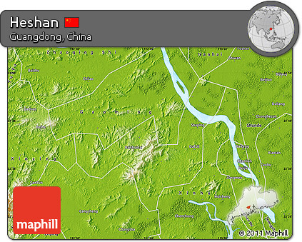 Physical Map of Heshan