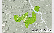 Physical Map of Heshan, lighten, semi-desaturated