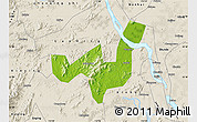 Physical Map of Heshan, shaded relief outside