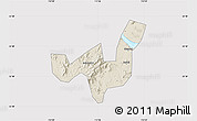 Shaded Relief Map of Heshan, cropped outside