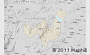 Shaded Relief Map of Heshan, desaturated