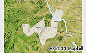 Shaded Relief Map of Heshan, satellite outside