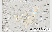 Shaded Relief Map of Heshan, semi-desaturated