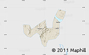 Shaded Relief Map of Heshan, single color outside