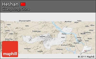Classic Style Panoramic Map of Heshan