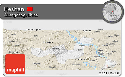 Classic Style Panoramic Map of Heshan