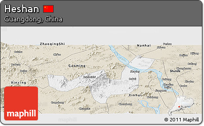 Classic Style Panoramic Map of Heshan