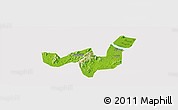 Physical Panoramic Map of Heshan, cropped outside