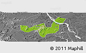 Physical Panoramic Map of Heshan, desaturated