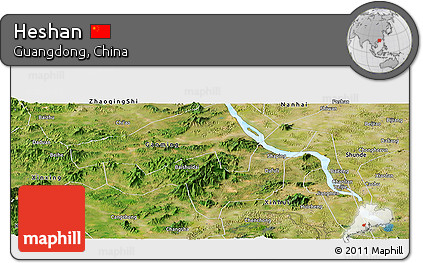 Satellite Panoramic Map of Heshan
