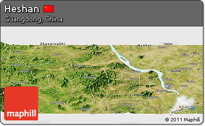 Satellite Panoramic Map of Heshan