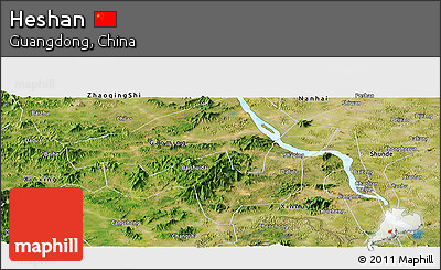 Satellite Panoramic Map of Heshan
