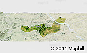 Satellite Panoramic Map of Heshan, lighten