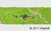 Satellite Panoramic Map of Heshan, physical outside