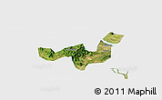 Satellite Panoramic Map of Heshan, single color outside