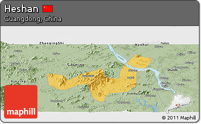 Savanna Style Panoramic Map of Heshan