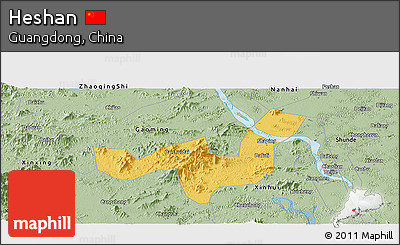 Savanna Style Panoramic Map of Heshan