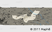 Shaded Relief Panoramic Map of Heshan, darken