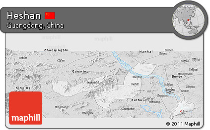 Silver Style Panoramic Map of Heshan