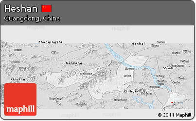 Silver Style Panoramic Map of Heshan