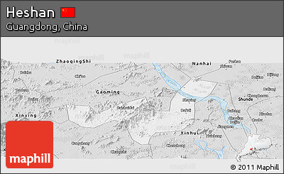 Silver Style Panoramic Map of Heshan