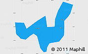 Political Simple Map of Heshan, single color outside