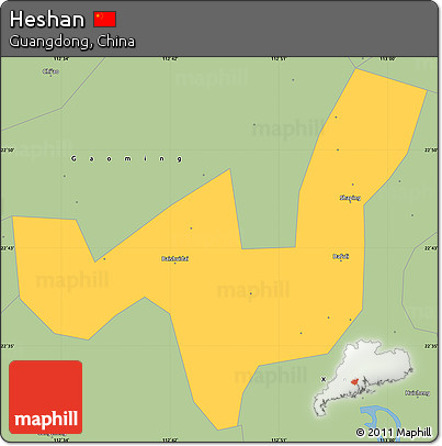 Savanna Style Simple Map of Heshan