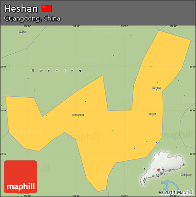 Savanna Style Simple Map of Heshan