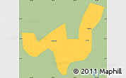 Savanna Style Simple Map of Heshan, single color outside