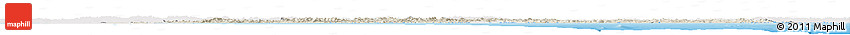 Shaded Relief Horizon Map of Guangdong, single color outside