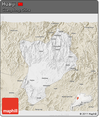 Classic Style 3D Map of Huaiji