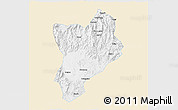 Classic Style 3D Map of Huaiji, single color outside
